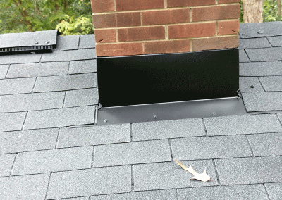 A picture of new roof flashing or chimney flashing by Housetop Roofing & Home Improvements in Raleigh, NC.
